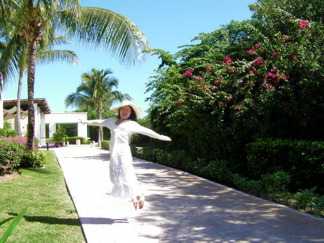 Blue Bay Grand Esmeralda All Inclusive Palm Trees Playa Del Carmen Riviera Maya Mexico Vacation Floating up...
