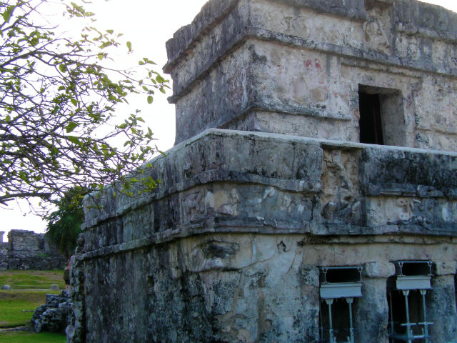 Tulum Ruins Riviera Maya Mexico Vacation Beautiful Paradise Do you see the face on the building corner?