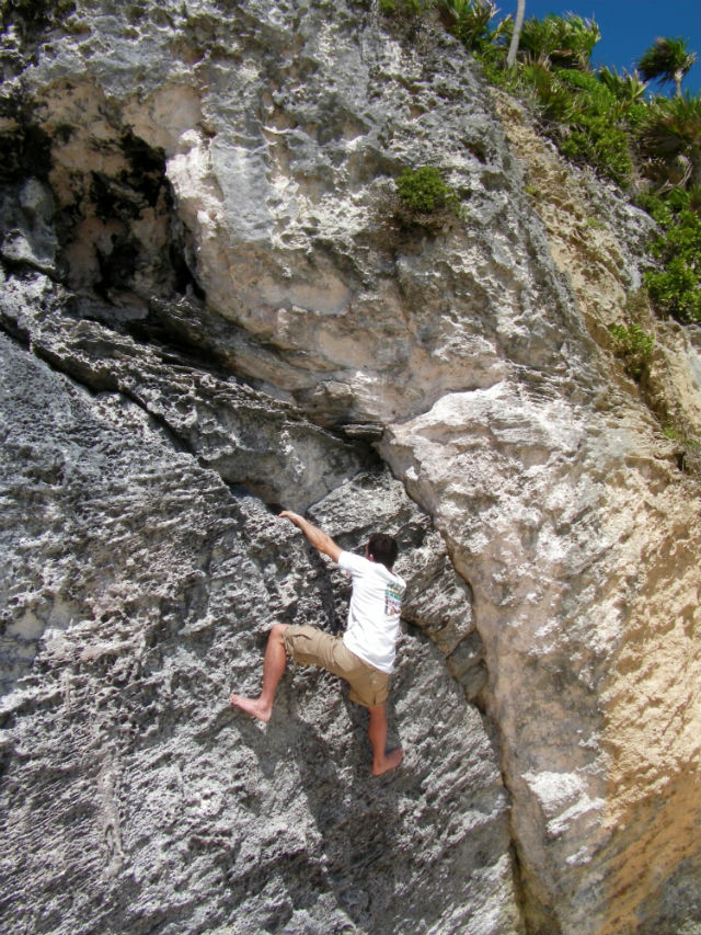 Tulum Riviera Maya Vacation Rock Climbing Bouldering on Beach We only had a few minutes here this time! I'm going back again! (Jan 13)
