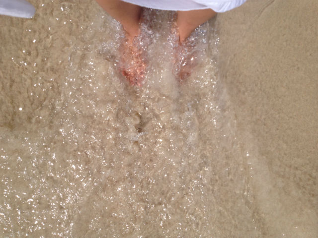 Tulum White Sand Beach Riviera Maya Mexico Vacation Beautiful Paradise Vera cooling her feet