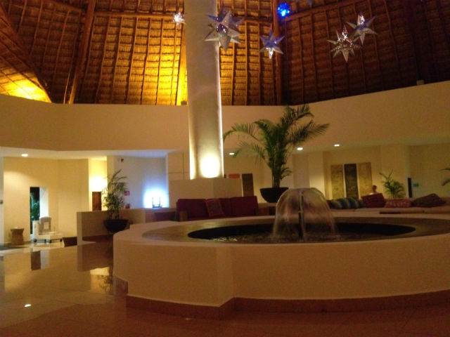 Hotel Lobby Blue Bay Grand Esmeralda All Inclusive Playa Del Carmen Riviera Maya Mexico Vacation The lobby is quite welcoming and relaxing