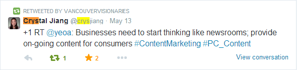 B2B Social Media Lead Generation Tweets Crystal Jiang 1 Initial Lead Generation Tweet #1 to Crystal Jiang