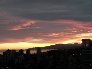 Sunset from Coal Harbour This Evening
