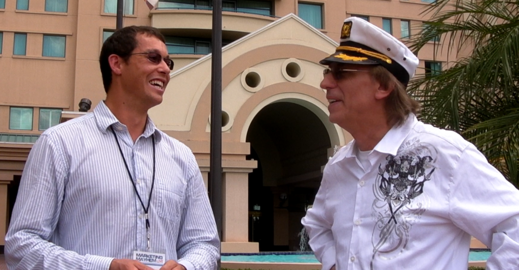 Me interviewing Captian Lou about the JVZoo Cruise (formerly the Marketers Cruise)